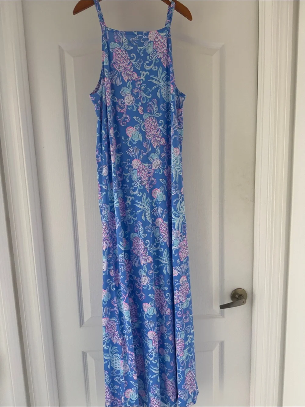 Lilly Pulitzer Blue Floral Sleeveless One-Piece